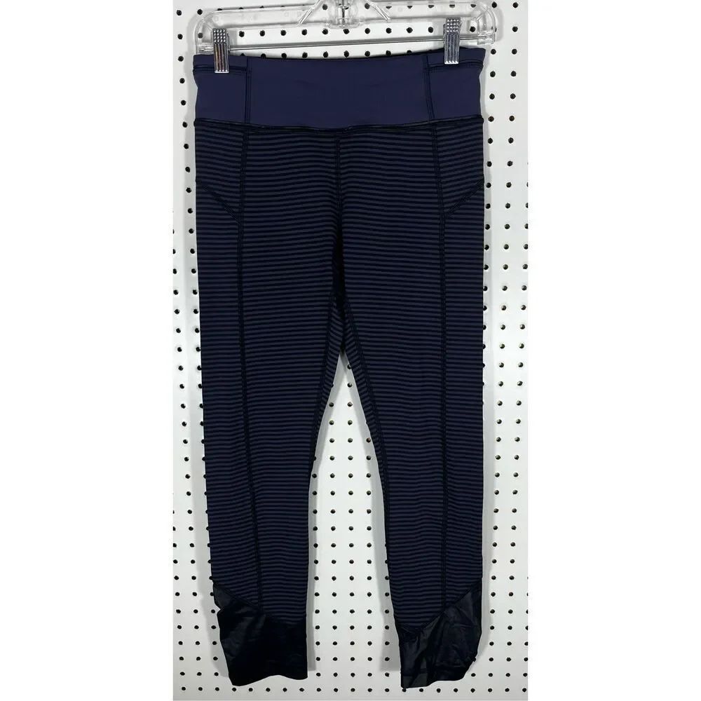 Lululemon striped pace queen leggings size 6